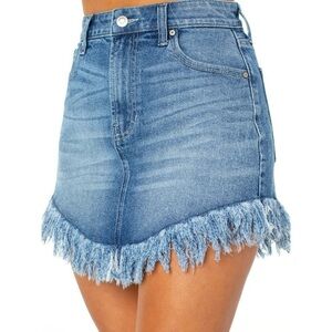 NWT Celebrity Pink Women's Fray Hem Skirt